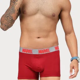 Zoiro Chinese Red & Castle Rock Regular Fit Trunks - Pack Of 2 image 2