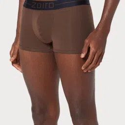 Zoiro Canteen & Smoked Pearl Cotton Regular Fit Trunks - Pack Of 2 image 2