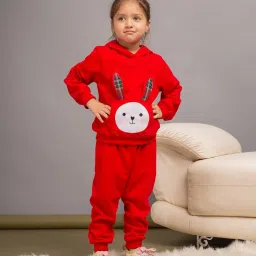 Budding Bees Girls Red Embroidered Sets image 1