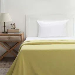 Maspar Colorart Blaize Acid Yellow Cotton 200 TC 256 GSM Single Bed Cover image 2