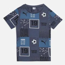 Puma Boys Grey Cotton Printed T-shirts-image-69