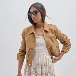 LOV by Westside Brown Faux-Suede Jacket image 1