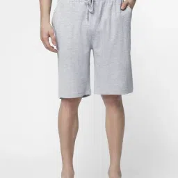 R&B Light Grey Cotton Regular Fit Shorts-picture-11