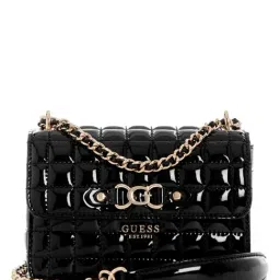 Guess Black NADIRA Quilted Cross Body Bag-image-65