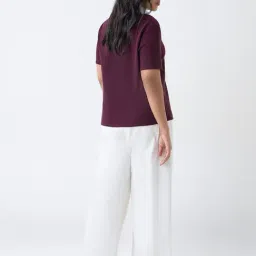 Gia by Westside Plum Ribbed Top image 2