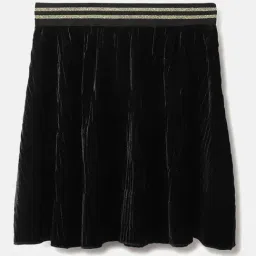 United Colors of Benetton Girls Black Textured Skirt-picture-15