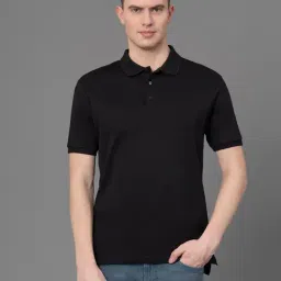 Red Tape Black Regular Fit Cotton Polo T-Shirt-image-39