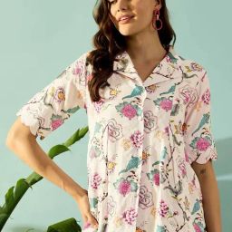 The Kaftan Company White Printed Shirt-picture-11
