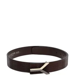 Carlton London Brown Leather Waist Belt For Men-picture-27