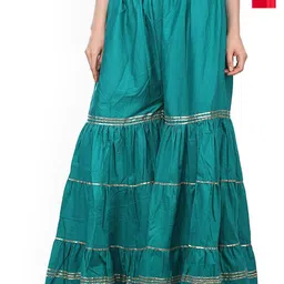SRISARAS Women Pack Of 2 Cotton Trousers-image-48