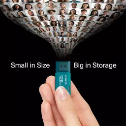 KIOXIA Flash Pen Drive 128 GB Storage USB 3.2 Blue for Desktop & Laptop, U301 Blue image 3