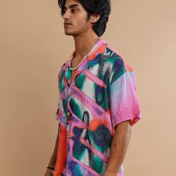 Big Bunny Men Custom Opaque Printed Casual Shirt image 4