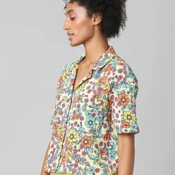 Only Yellow Printed Shirt image 3