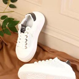 Truffle Collection Women's White Casual Sneakers-picture-1