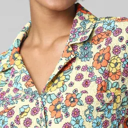 Only Yellow Printed Shirt image 5