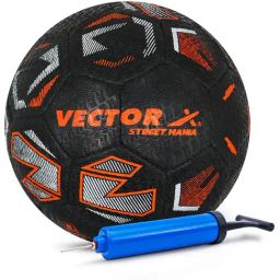 Vector X STREET-MANIA Football with Pump (Black & Orange) Size - 5-picture-28