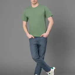 Red Tape Green Regular Fit Cotton Crew T-Shirt image 5