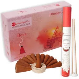 GaneshaSpeaks 80-Pcs Brown Wooden Dhoop Cone & Incense Sticks-image-23