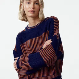 Trendyol Women Colourblocked Round Neck Pullover Sweaters-image-4