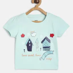 MINIKLUB Kids Mint Green Printed Top-picture-24