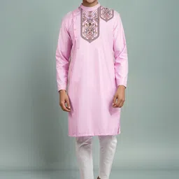 DEVOILER Men Printed Sequinned Grandeur & Majestic Artwork Kurta image 1