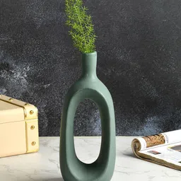 CLIO'S HERITAGE STORE Green Ceramic Table Vase-picture-25