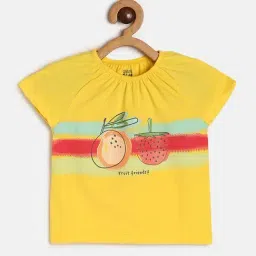 MINIKLUB Kids Yellow Printed Top-image-61