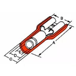 Molex Insulated Female Spade Connector 6.35x0.81 mm, 19002-0002 (Pack of 10)-picture-26