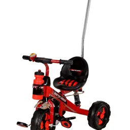Dash Kids Tricycle with Push Handle, Backrest, Bottle Holder & Strong Socker | 3-Wheel Baby Tricycle for Boys & Girls (Red)-image-31