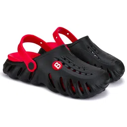 BERSACHE Solid Perforated Slingback Clogs - Red-picture-31