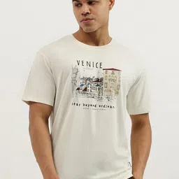 United Colors of Benetton Men Graphic Printed Round Neck Cotton Boxy T-shirt-picture-29