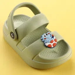 Kookie Kids Clogs With Dino Applique - Green image 3