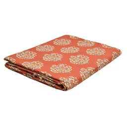 Trance Home Linen Pure Malmal Cotton Multipurpose Baby Blanket- Damask Clay Red image 4