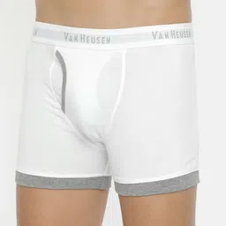 van heusen innerwear Van Heusen Men White Solid Antibacterial Colour Fresh Trunks image 2