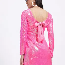 Stylecast X Hersheinbox Sequins Tie-up Detail Mini Dress image 4