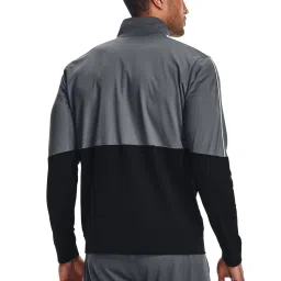 Under Armour Grey & Black Muscle Fit Colour Block Sweatshirt image 2