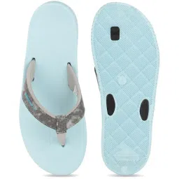 Power by Bata Women's Grey & Blue Flip Flops image 5