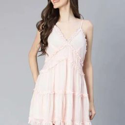 Oxolloxo Pink Relaxed Fit Night Dress-picture-21