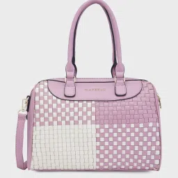 Caprese Pink & White Checks Medium Handbag image 1