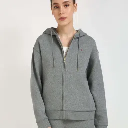 Tommy Hilfiger Grey Heather Relaxed Fit Hoodie image 1