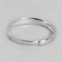 Zavya 92.5 Sterling Silver Adjustable Ring in Rhodium-Plating image 2