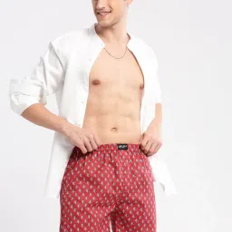 showoffff Showoff Rust Cotton Slim Fit Printed Boxers image 1