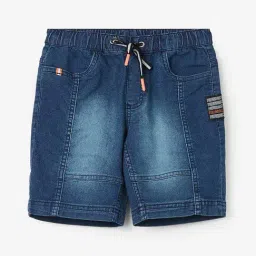 Fame Forever by Lifestyle Kids Blue Cotton Washed Shorts-picture-38