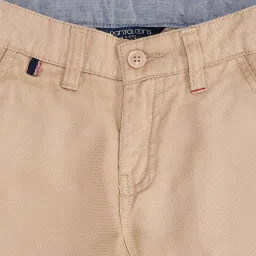 Pantaloons Junior Beige Cotton Regular Fit Trousers image 2
