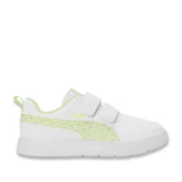 Puma White Courtflex V3 Dotty Kid's Sneakers image 1