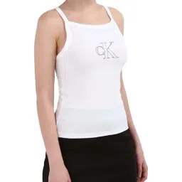 CALVIN KLEIN White Cotton Top image 3
