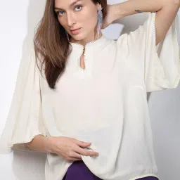 Vero Moda White Regular Fit Top image 1