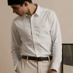 ANDAMEN White Slim Fit Cotton Shirt image 1