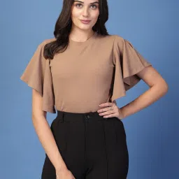 Style Quotient Brown Solid Top image 1
