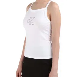 CALVIN KLEIN White Cotton Top image 4